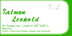 kalman leopold business card